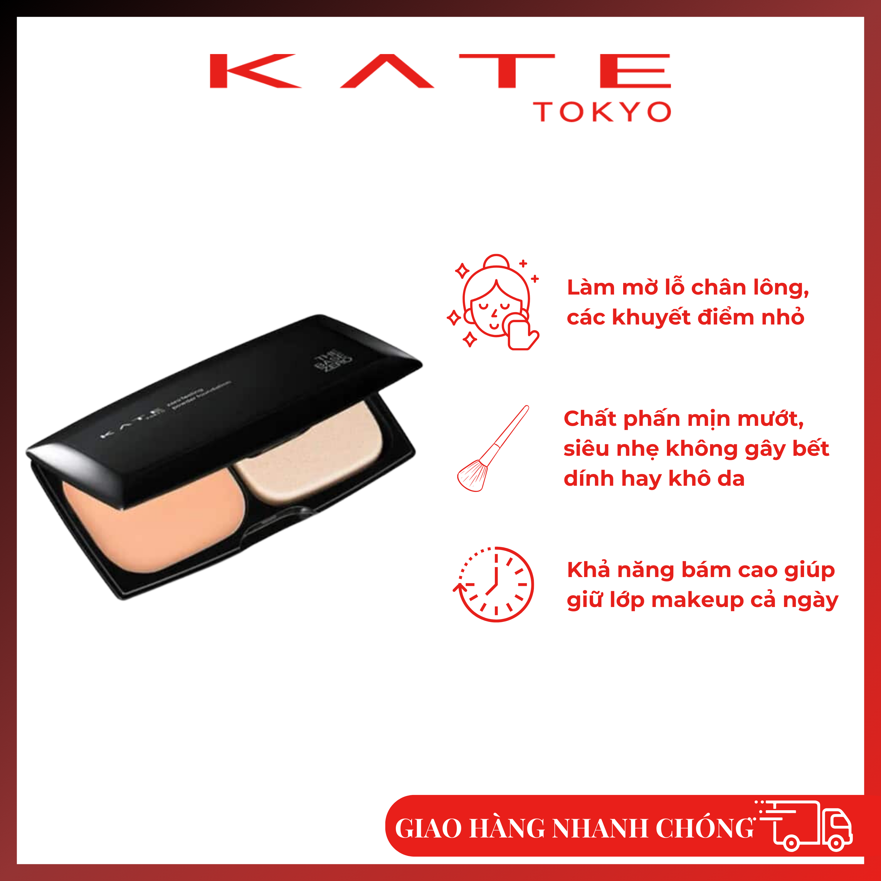 Phấn Nền Kiềm Dầu Kate Zero Feeling Powder Foundation 9.5G