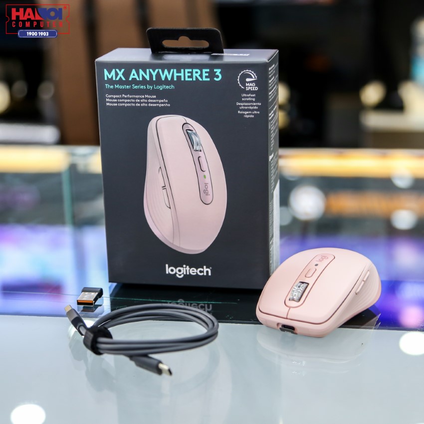 Chuột không dây bluetooth Logitech MX Anywhere 3 Hồng