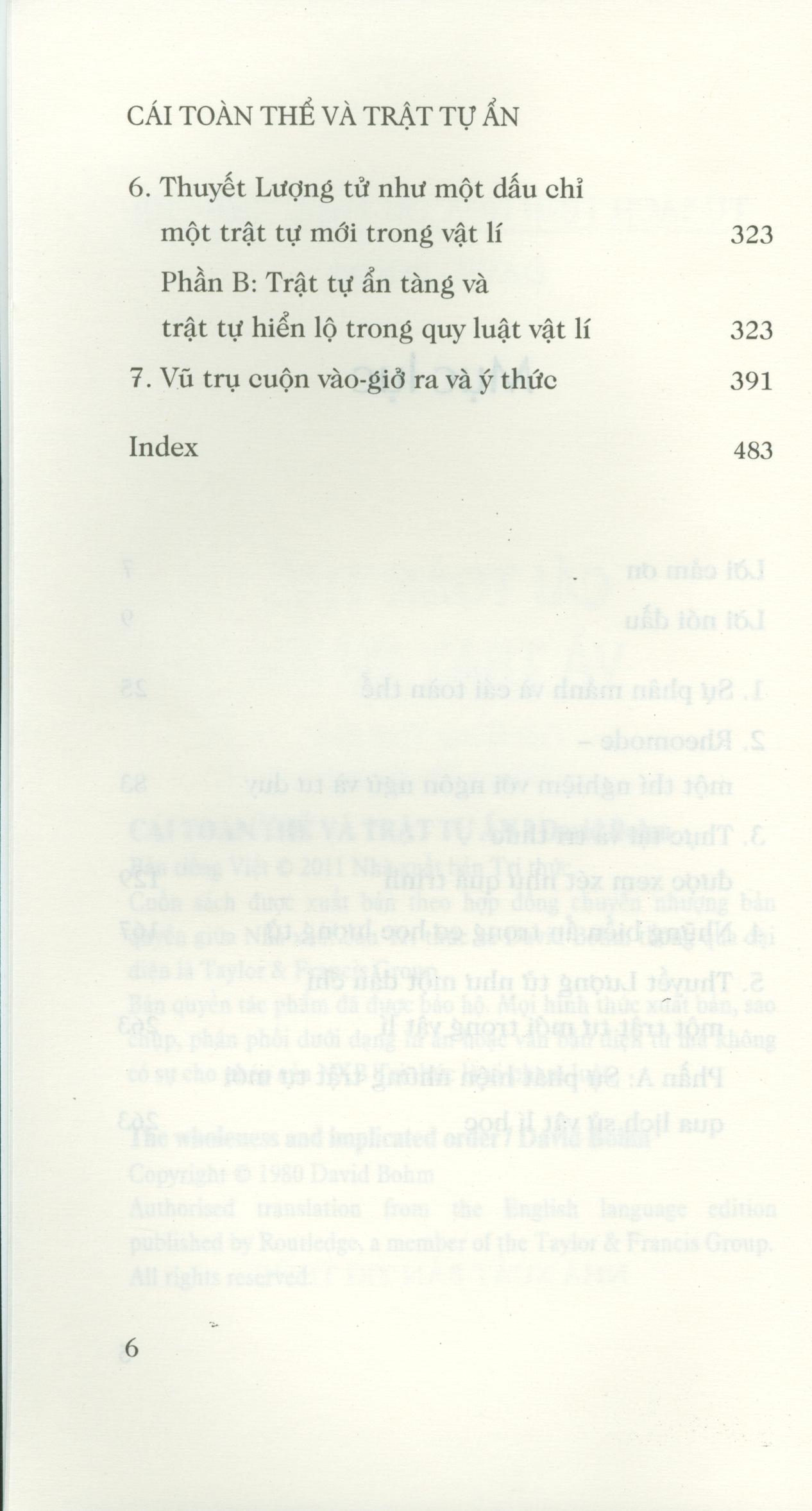 Cái Toàn Thể Và Trật Tự Ẩn