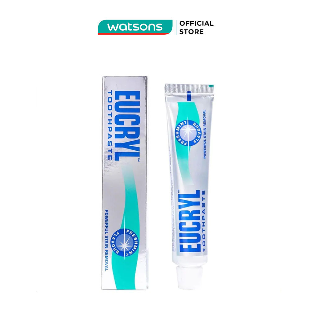 [1000đ SẢN PHẨM THỨ 2] Kem Đánh Răng Tẩy Trắng Eucryl Toothpaste 62g