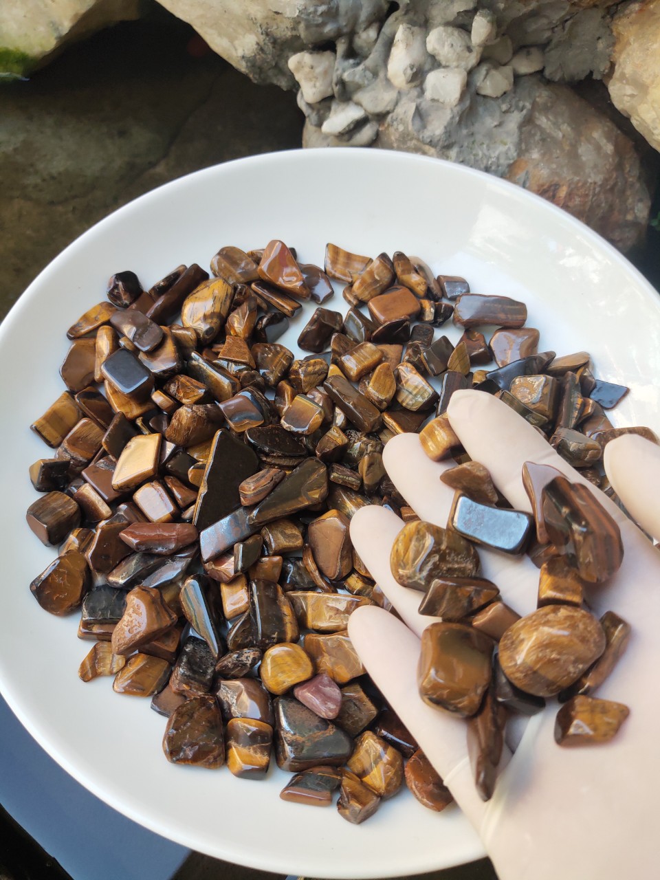 Đá thạch anh mắt hổ tự nhiên ( đá phong thủy)