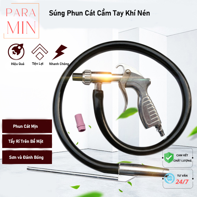 Máy phun cát cầm tay bằng khí nén, súng phun cát cầm tay loại bỏ rỉ sét làm sạch bề mặt kim loại gốm sứ