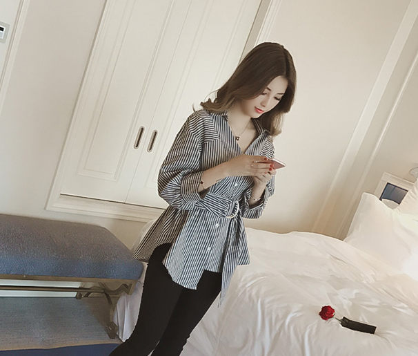 Áo sơ mi nữ dáng dài đẹp A17