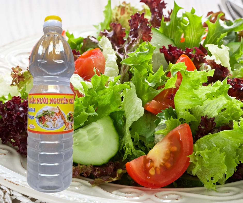 (Vinegar) Long Phung Pure Fermented Vinegar - 960ml Bottle - Vinegar Used for Cooking Spices, Making Dipping Sauces, Making Salads, and Pickling.
