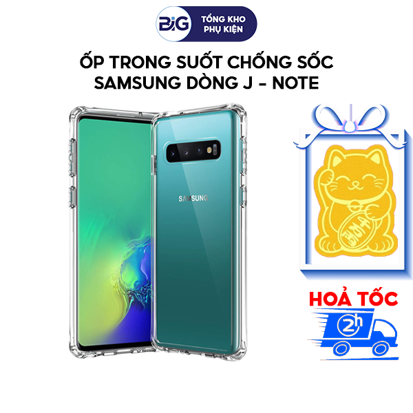( Samsung Note ) Ốp Silicon trong suốt, chống sốc, bo góc | Note 10, Note 8, Note 9, Note 20, Note 10 Lite,.....