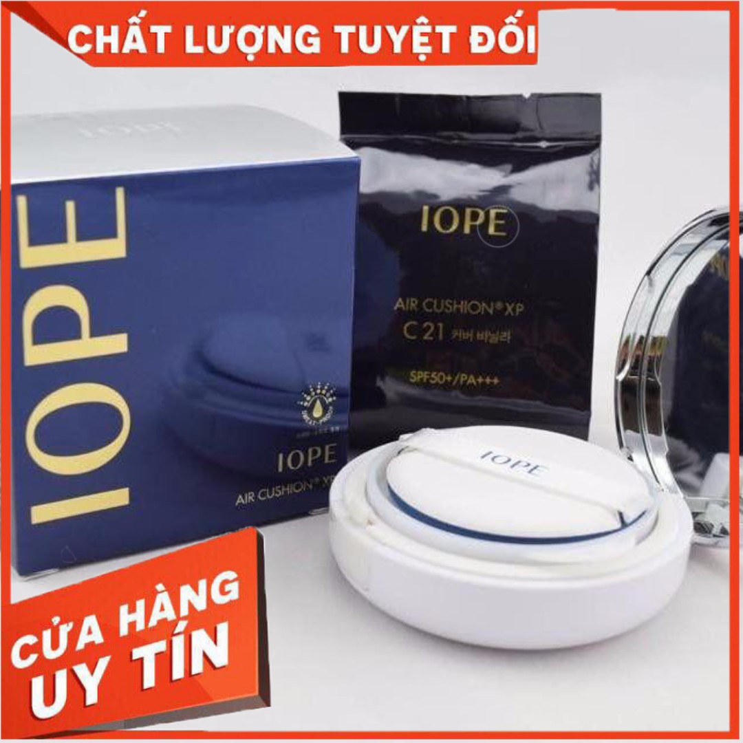Phấn Nước IOPE Hàn Quốc Tặng Kèm Lõi Sơ Cua , Che Khuyết Điểm , Kiềm Dầu