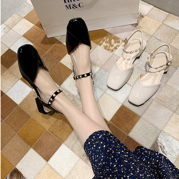 Giày nữ mũi vuông dễ thương- G101