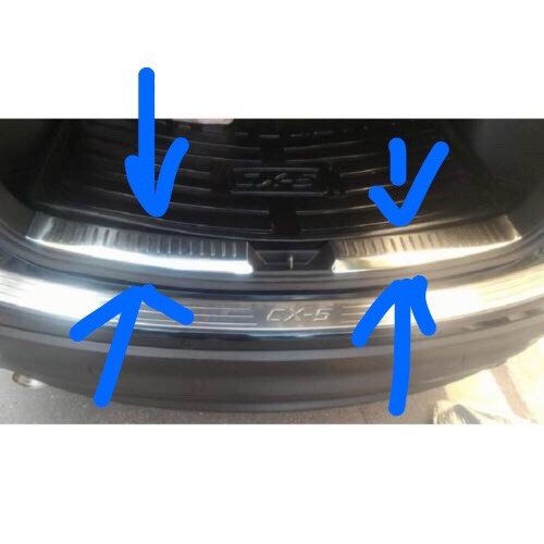 ỐP BẬC CỐP MAZDA CX5 2018 2019 2020 - INOX CHỐNG XƯỚC, BÊN TRONG