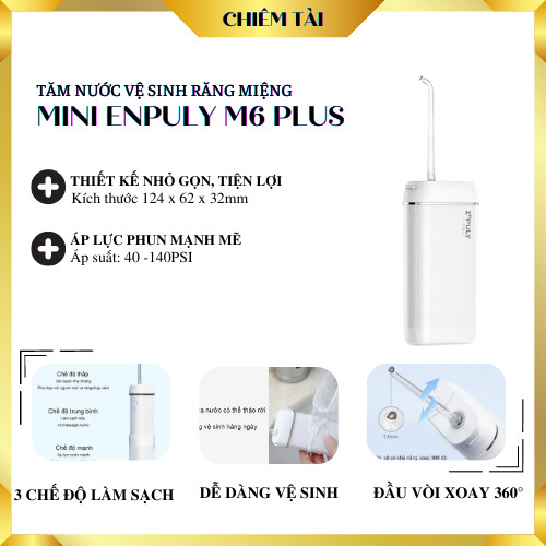 Máy tăm nước Mini EnPuly M6 Plus vệ sinh răng miệng
