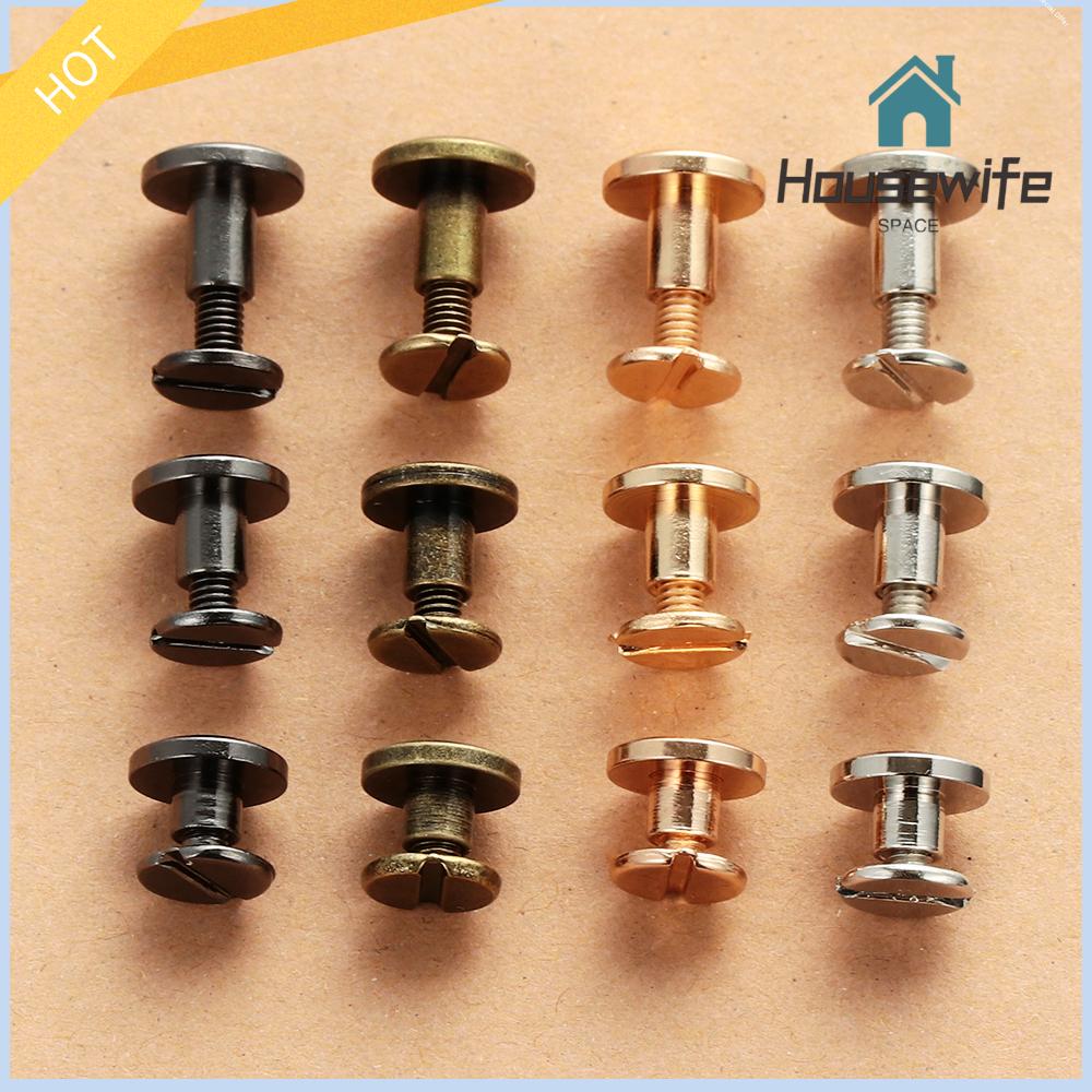10 QUAI túi đeo đinh vít rắn quanh đầu ốc vít quần áo/túi/giày cái nút vải DIY da