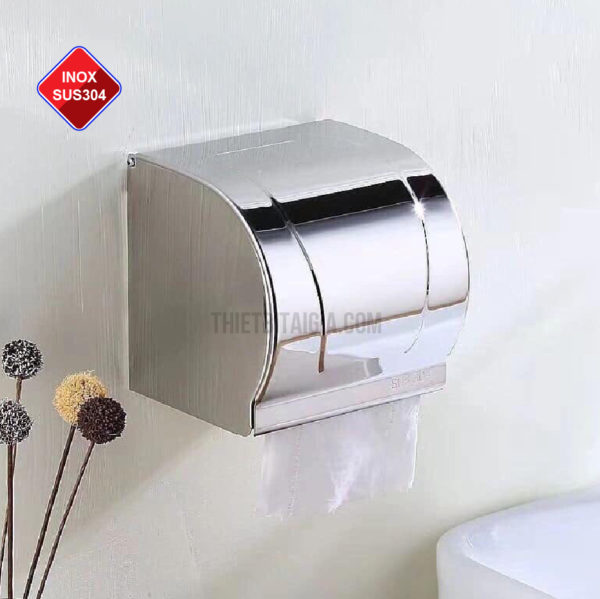 Hộp đựng giấy vệ sinh inox 304