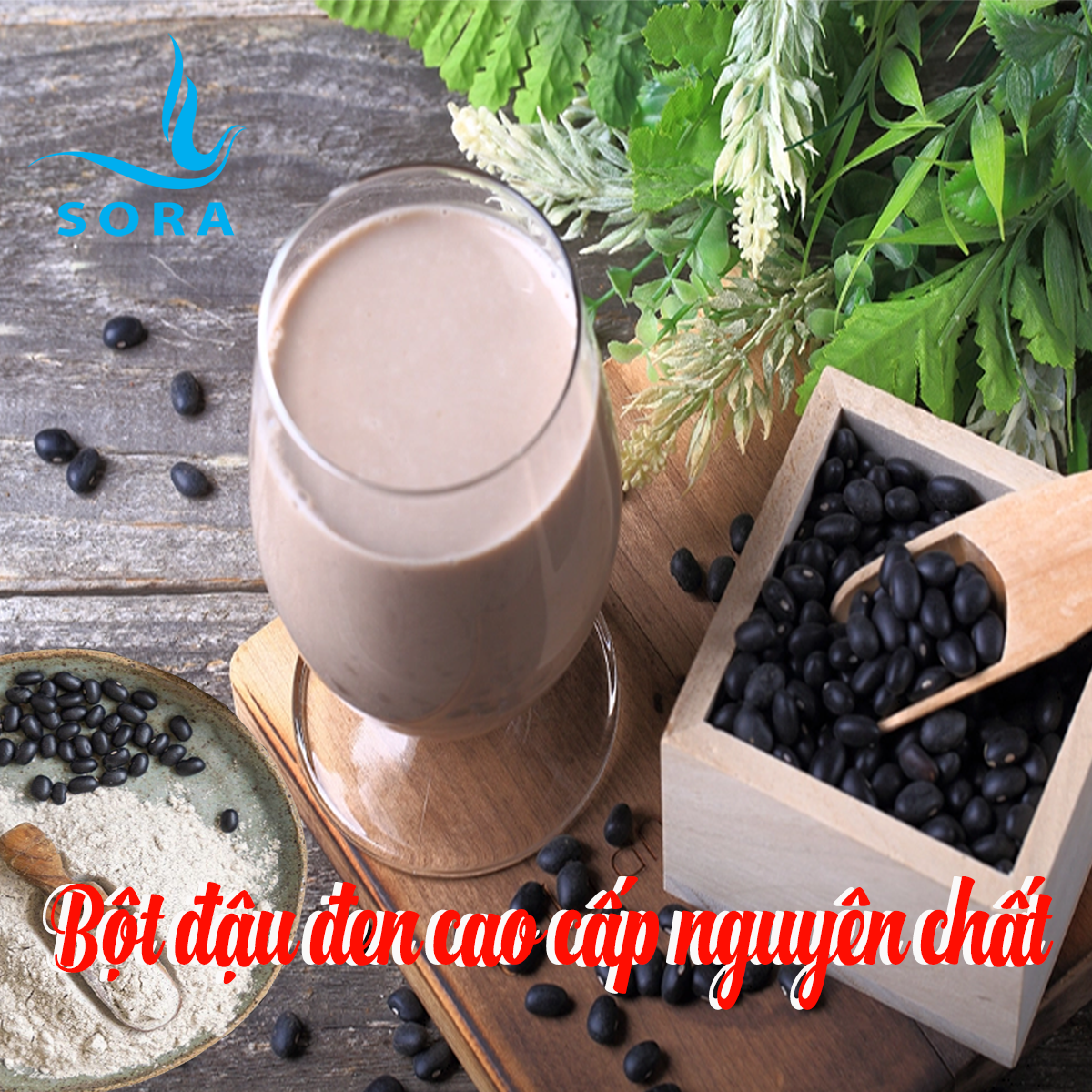 [HCM]Sora Bột đậu đen cao cấp nguyên chất 100%