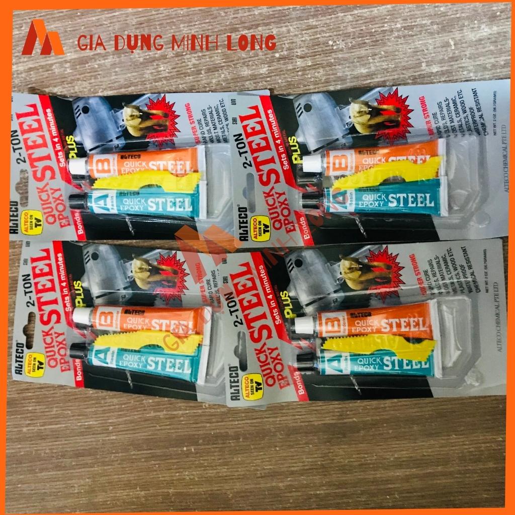 Vỉ keo AB Thái 2 tuýp 2 thành phần - Dán siêu chắc - Dán kim loại, kính, bê tông, gỗ, gốm sứ, cao su, nhựa