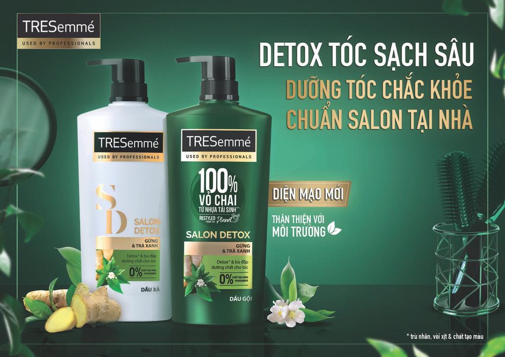 Dầu gội Tresemme Gừng và trà xanh (Xanh) 640g