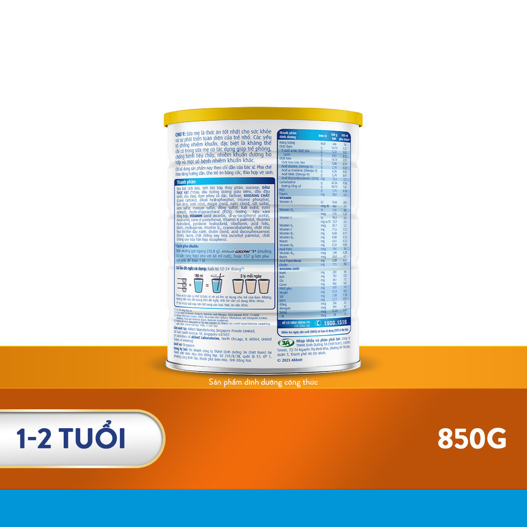 [Date T5/26] Abbott 1-2 year-old formula grow 1 + 850g