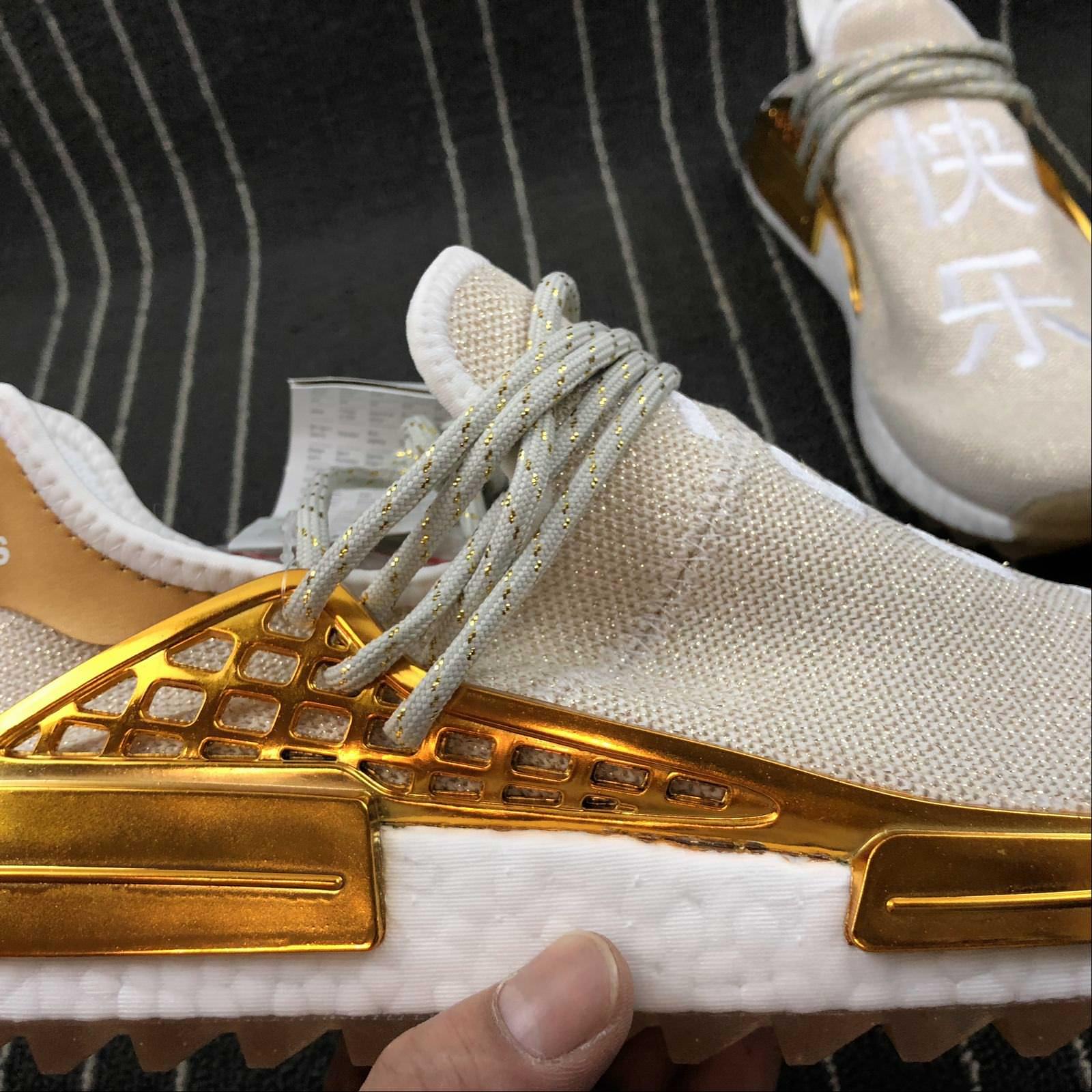 [Full Box] Giày thể thao Human Race NMD Trắng vàng