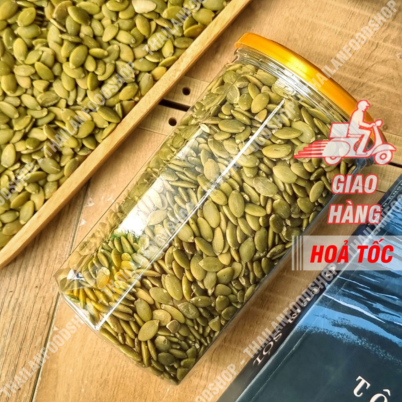 Nhân Hạt Bí Xanh ( Hạt Bí Tách Vỏ ) - Lon 500Gr