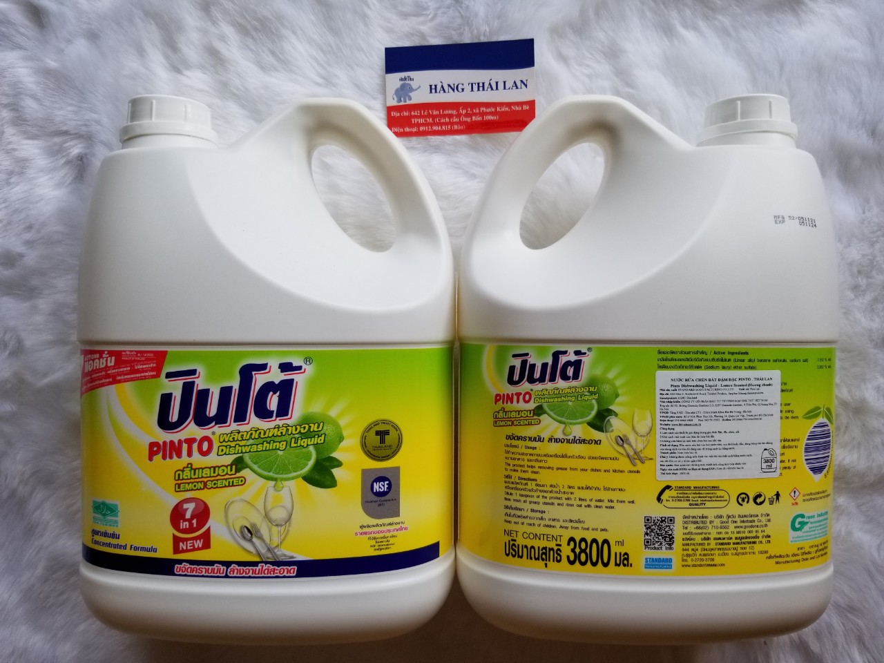 [HCM]Nước rửa chén Pinto Thái lan 3800ml- Hương Chanh