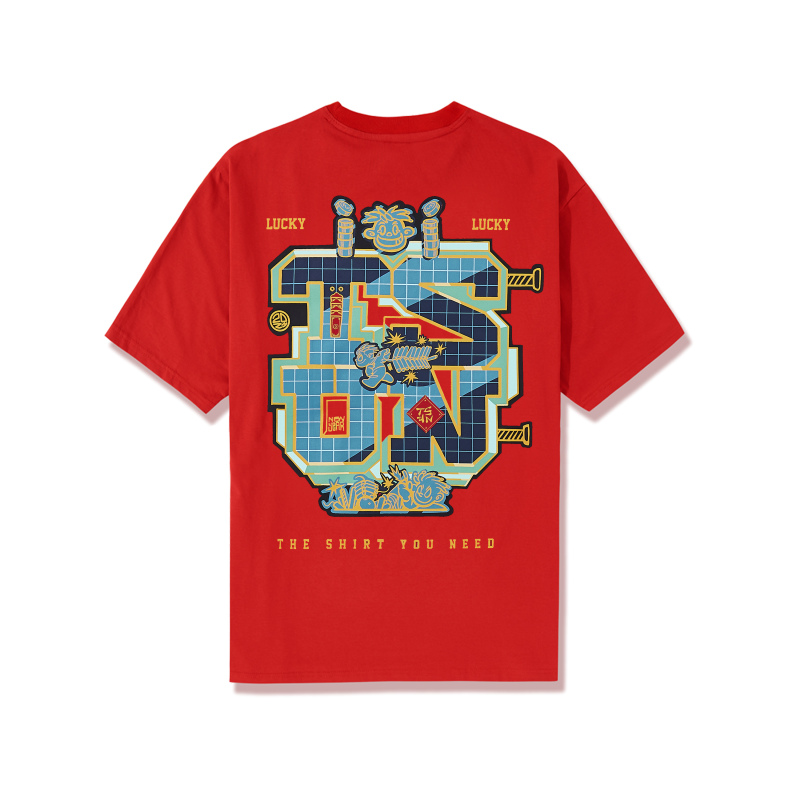 Áo thun TSUN Lucky GOLD - ĐỎ - unisex
