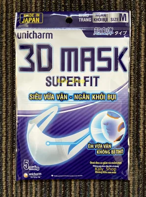 Khẩu Trang 3D Mask Unicharm Super Fit ( MADE IN JAPAN ) 1Gói / 5Miếng