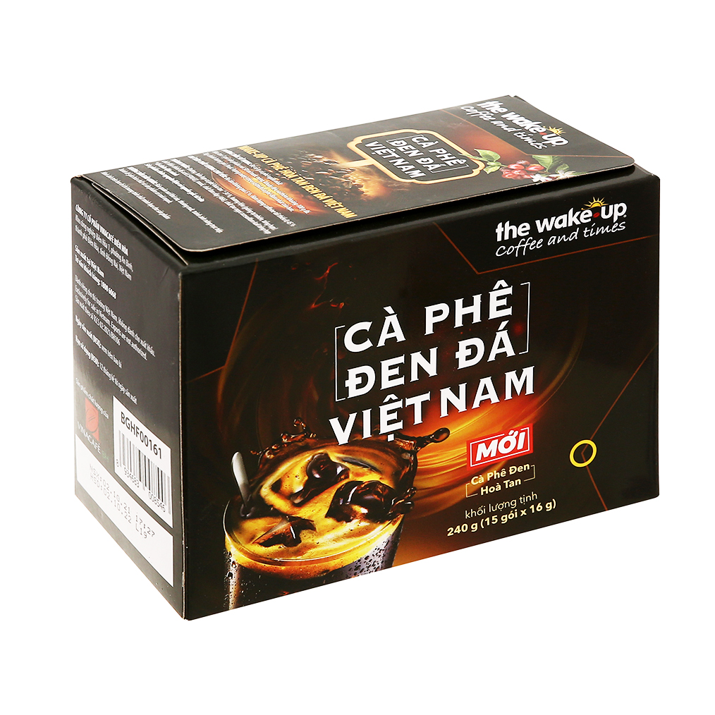 Cà phê đen đá Việt Nam Wake Up 240g (15 gói x 16g)