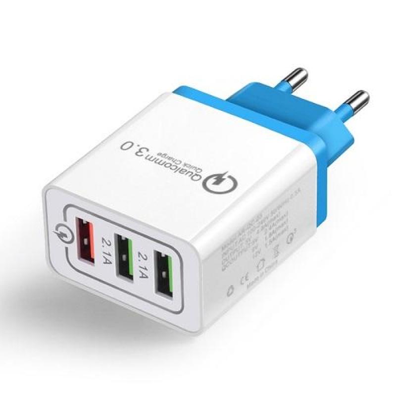 Giá (Hàng Chất lượng)Củ sạc nhanh Qualcomm 3 cổng , cốc sạc nhanh, củ sạc cho iphone, samsung, oppo, huawei ...