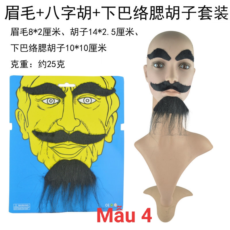 (CÓ SẴN) Râu Giả Tóc Giả Râu Ông Tiên Râu Ông Bụt Râu Hóa Trang Râu Cướp Biển