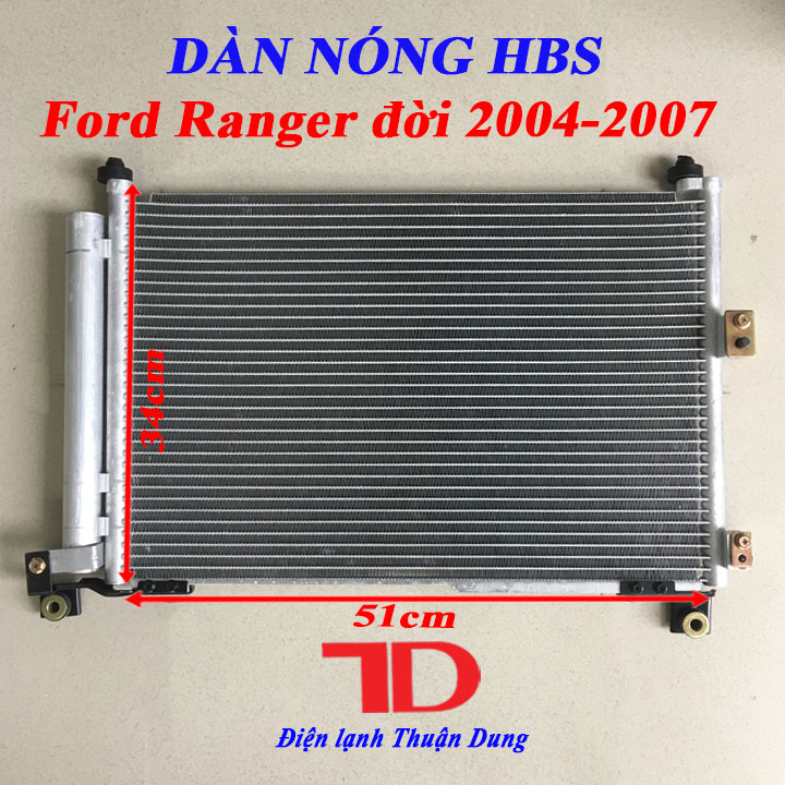 Dàn nóng HBS P07302 Ford Ranger đời 2004-2007 Ford Everest - Điện Lạnh Thuận Dung
