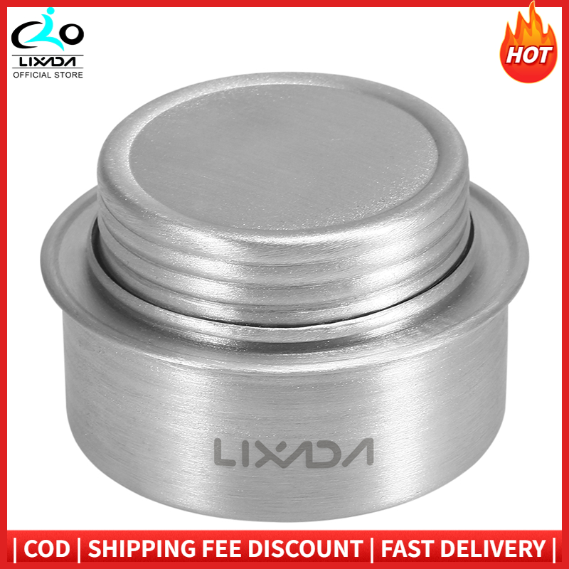 LIXADA Portable Mini Aluminum Alloy Al-cohol Stove with Lid Outdoor Camping Hiking Backpacking Cooking Stove
