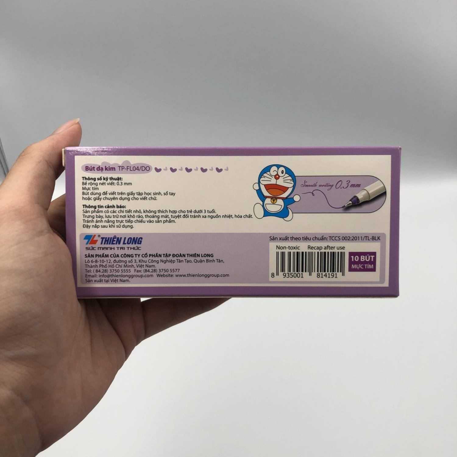 Bút Dạ Kim Doraemon Thiên Long TP-FL04/DO Mực Tím Cho Học Sinh