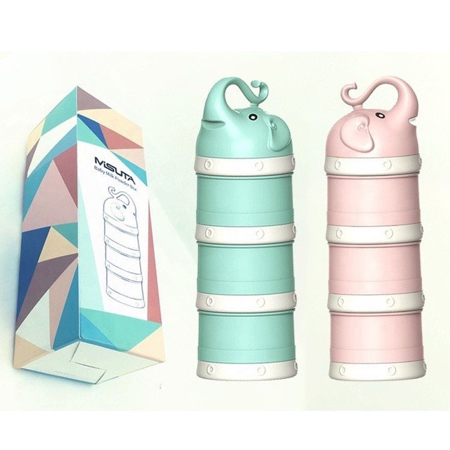 Hộp chia sữa cho bé ấm baby misuta đựng thức ăn 3 tầng ấm gift decor