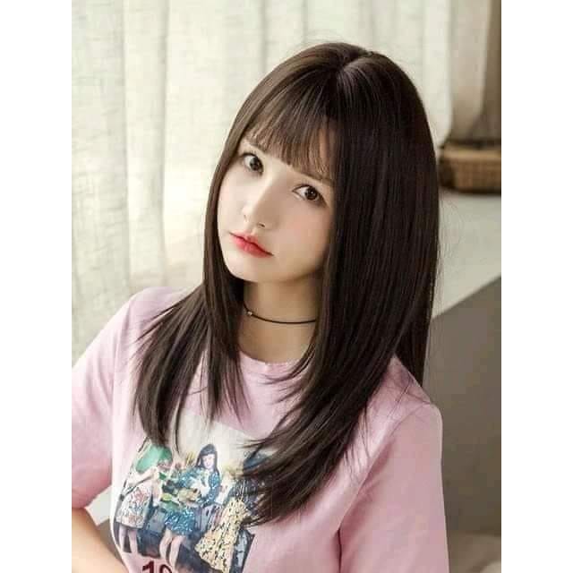 Tóc giả nữ nguyên đầu. Tóc cả đầu layer dài 40cm