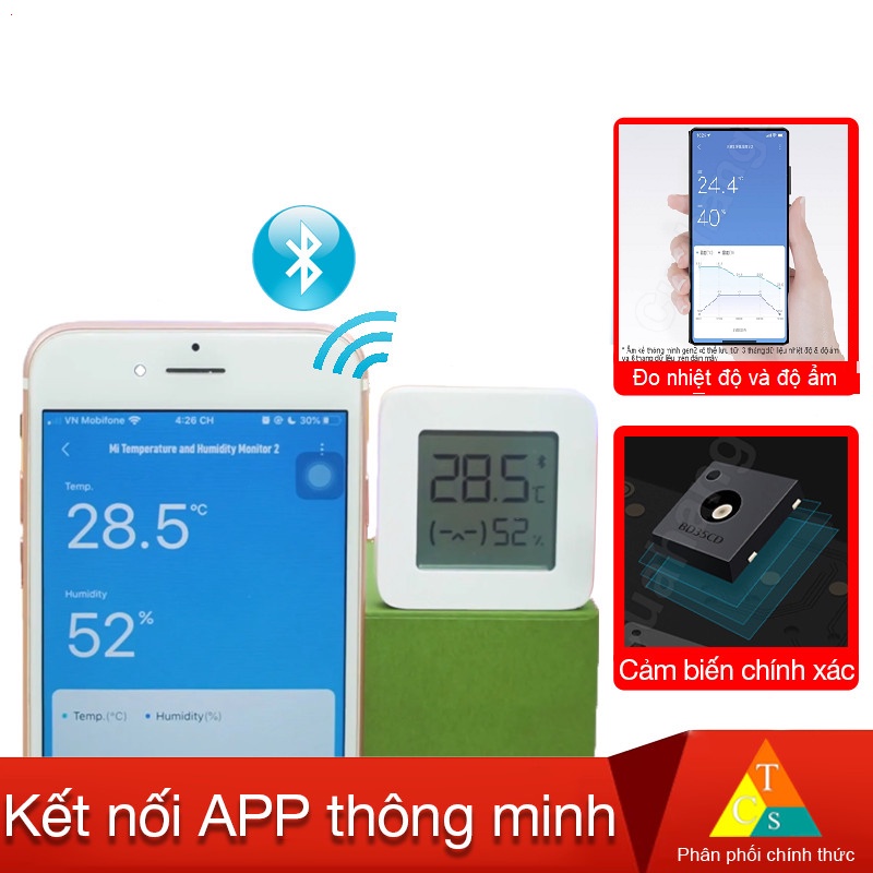 Đo nhiệt độ- độ ẩm Bluetooth Mijia gen 2 XIAOMI LYWSD03MMC