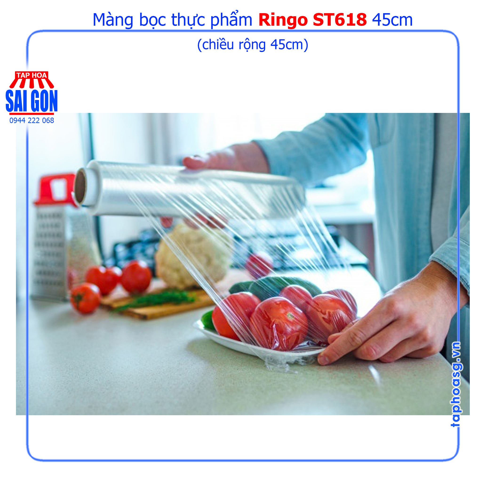 Màng bọc thực phẩm Ringo ST618 chiều rộng 45cm