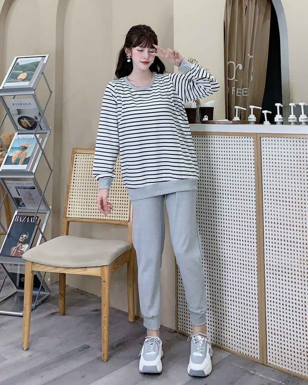 Bộ dài bầu, Bộ Bầu Nỉ Da Cá Kẻ, Loại Đẹp