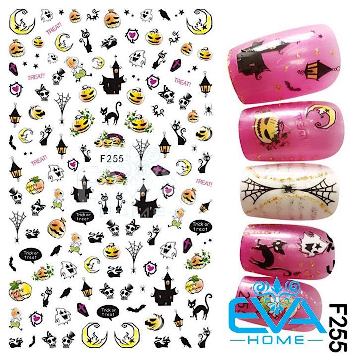 [HCM]Miếng Dán Móng Tay 3D Nail Sticker Tráng Trí Lễ Hội Ma Quỷ Halloween F255