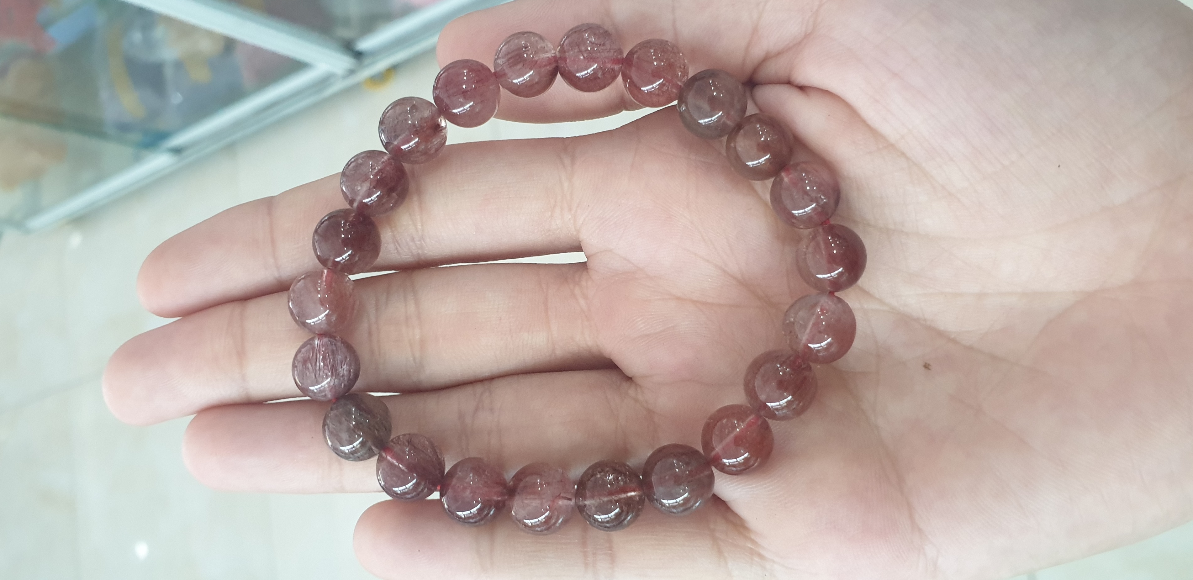 Vòng tay thạch anh tóc đỏ