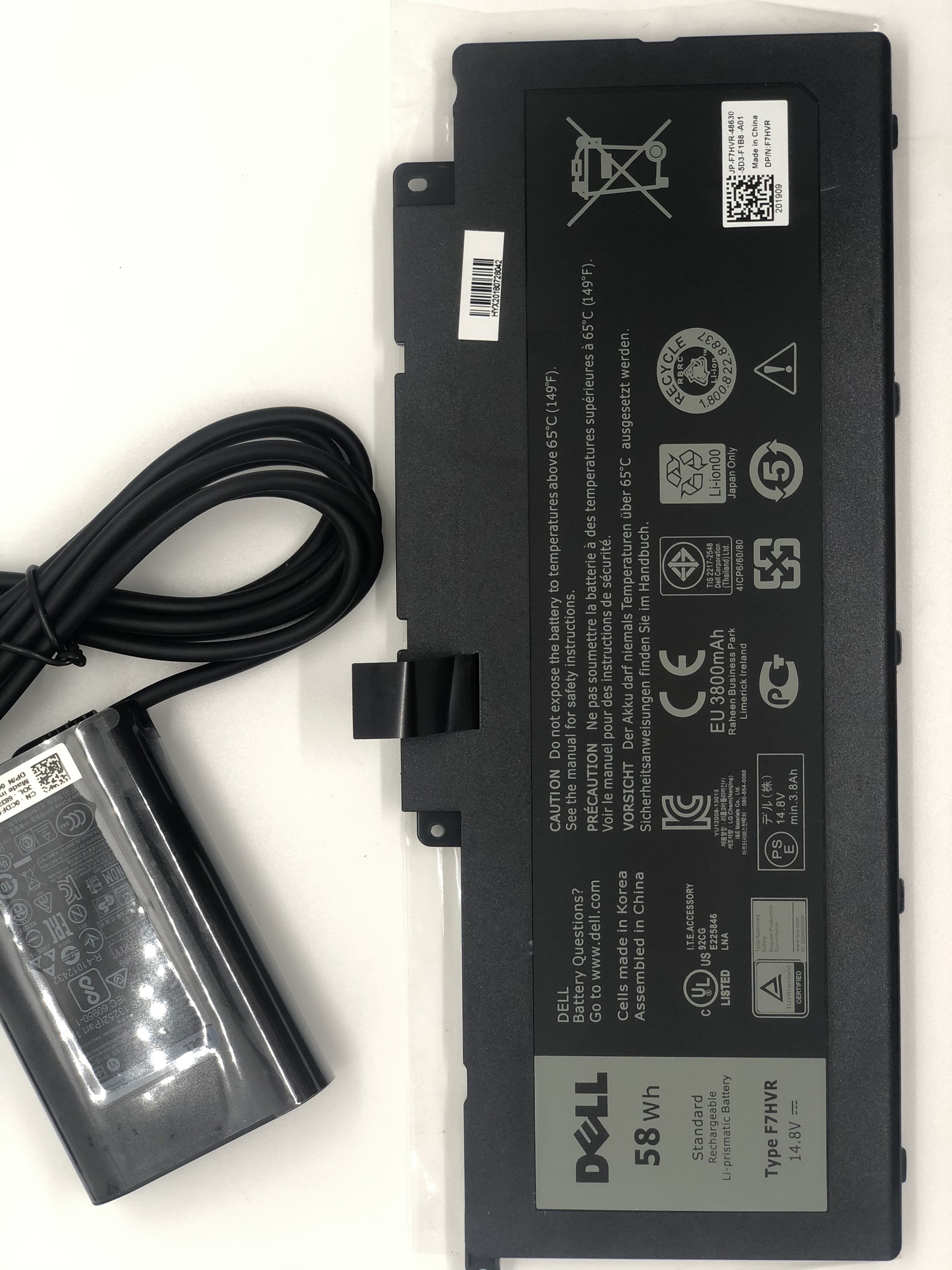 [HCM]Pin cho Laptop Dell Inspiron 15 7537 Dell Insprion 17 7737 Series Mã Pin F7HVR -56Wh Hàng mới 100% có logo Dell – Bảo Hành Toàn Quốc