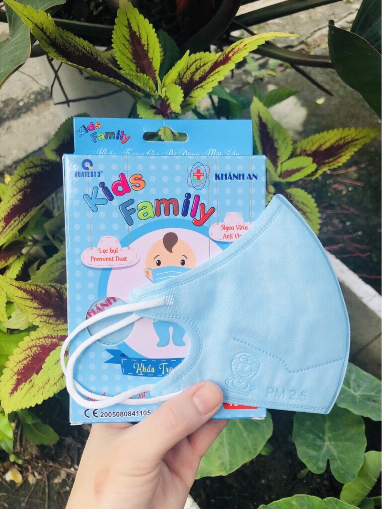 Khẩu trang 3D cho bé Từ 5 - 9 Tuổi Hộp 10 Cái Khánh An