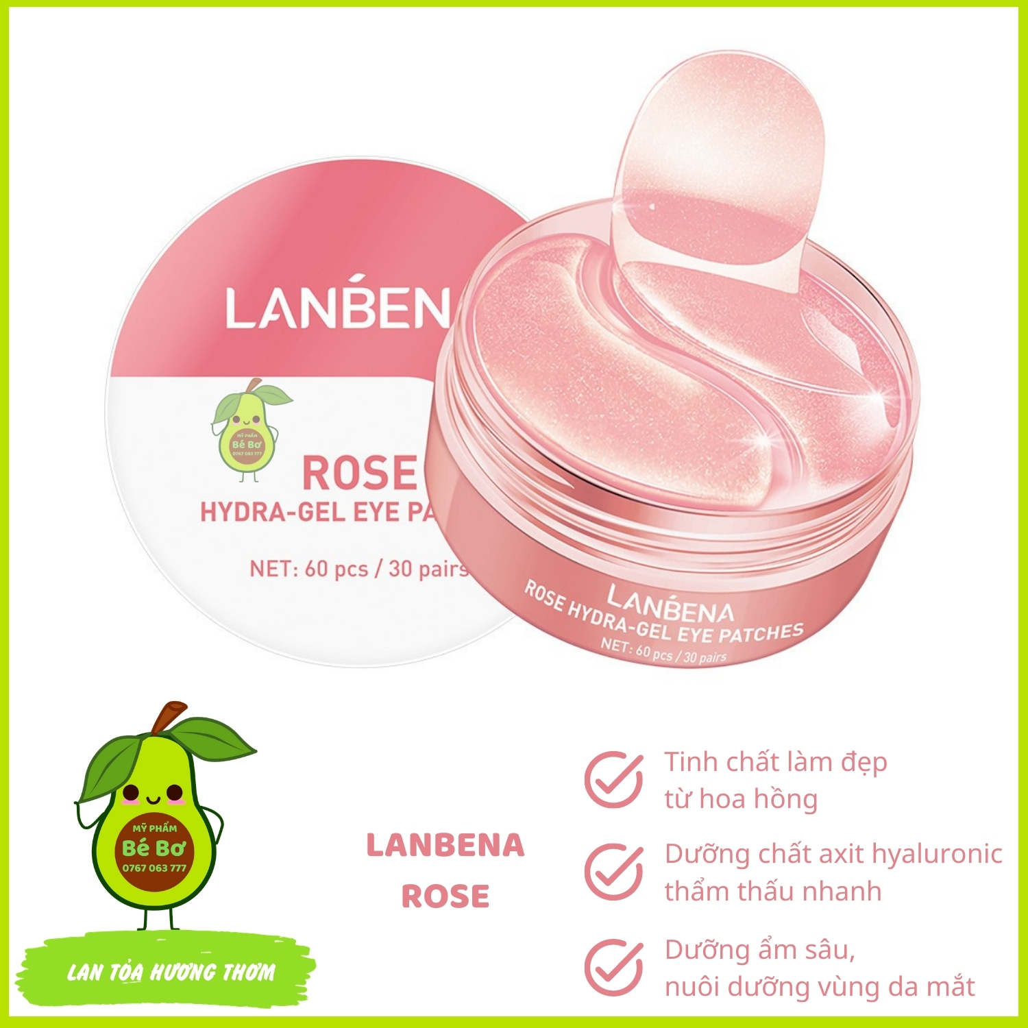 Mặt nạ mắt LANBENA 60 miếng