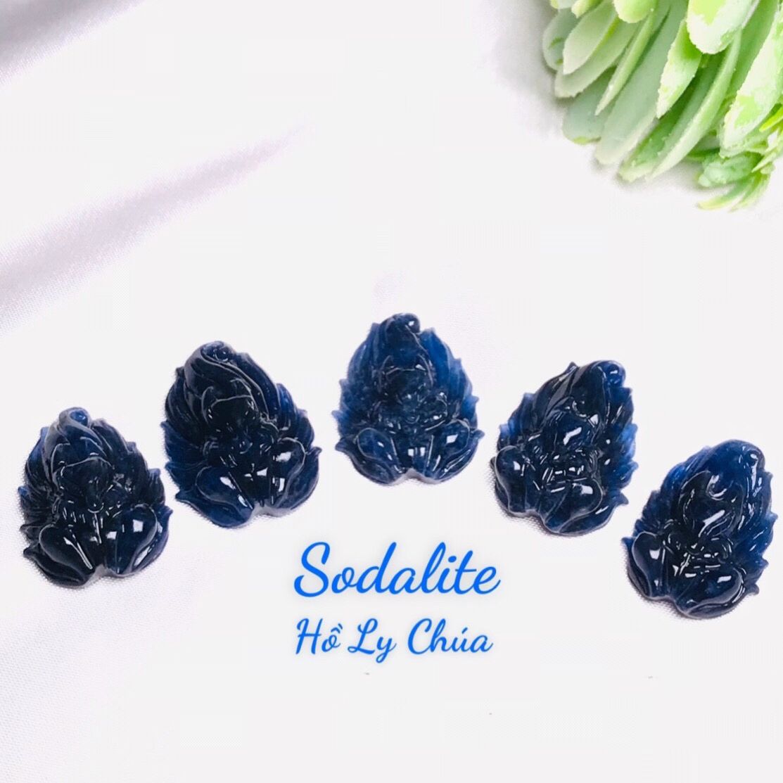 Mặt Hồ Ly Chúa Sodalite đá tự nhiên