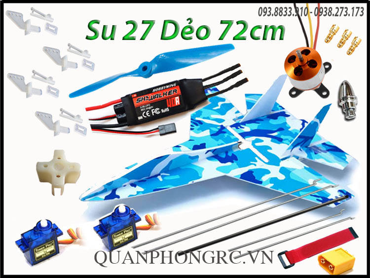 Bộ kit sơn dẻo Su 27 có đồ điện