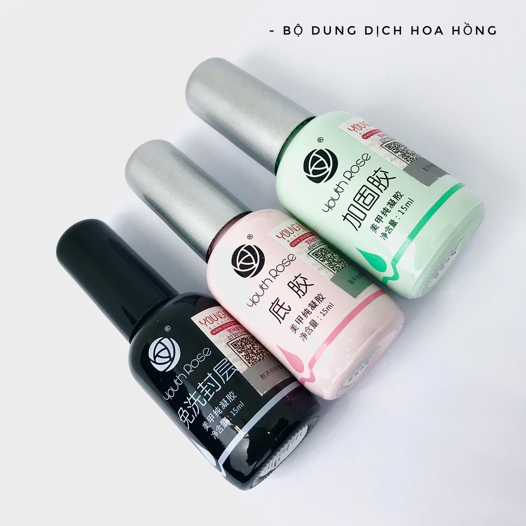 Bộ 3 hoa hồng: Base, Top, Cứng móng