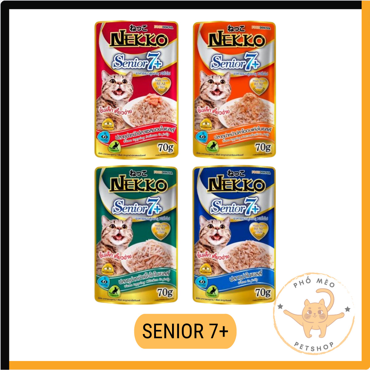 Pate Nekko Thái Lan cho mèo gói 70g