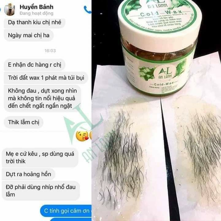 [HCM]wax lông an lành. triệt lông vĩnh viễn (tặng kèm giấy v que gạt)