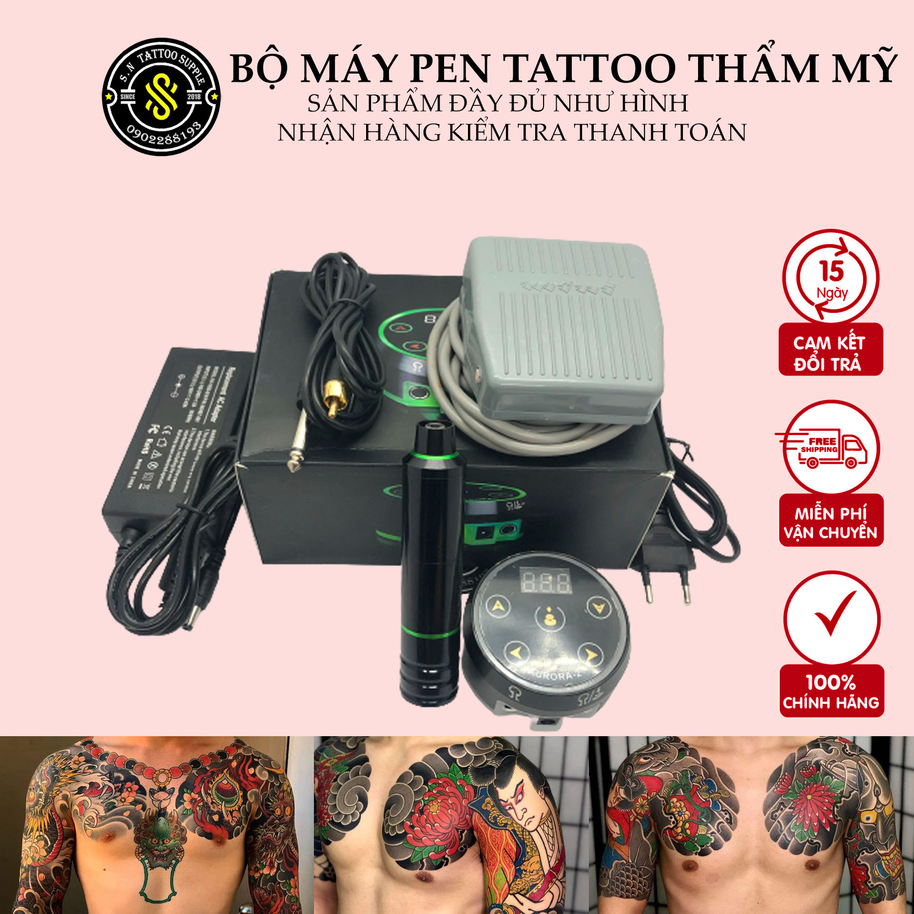 Bộ máy Pen Cao Cấp ❤️Freeship❤️ Combo máy pen Tattoo Thẩm mỹ cao cấp chất lượng.