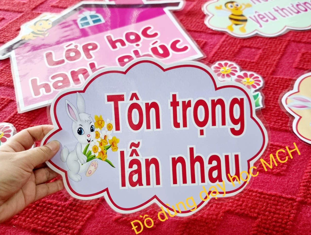 (Đồ dùng dạy học MCH) Sét Rời Lớp học hạnh phúc Mẫu Nhà .