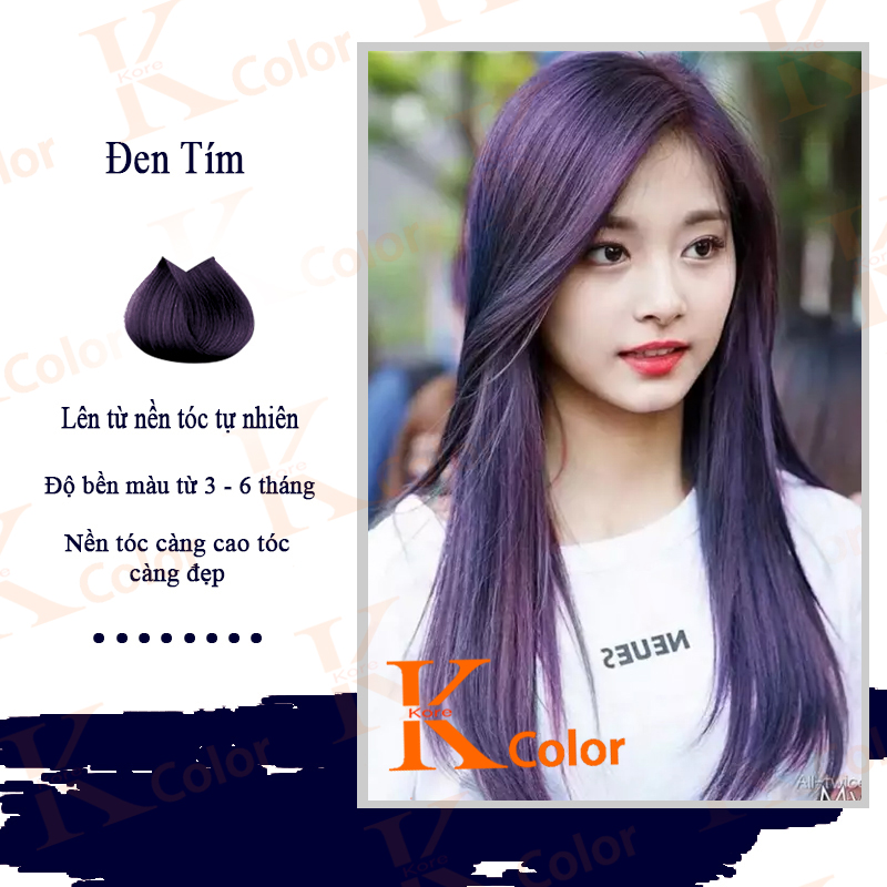 Thuốc nhuộm tóc Đen Tím Kcolor