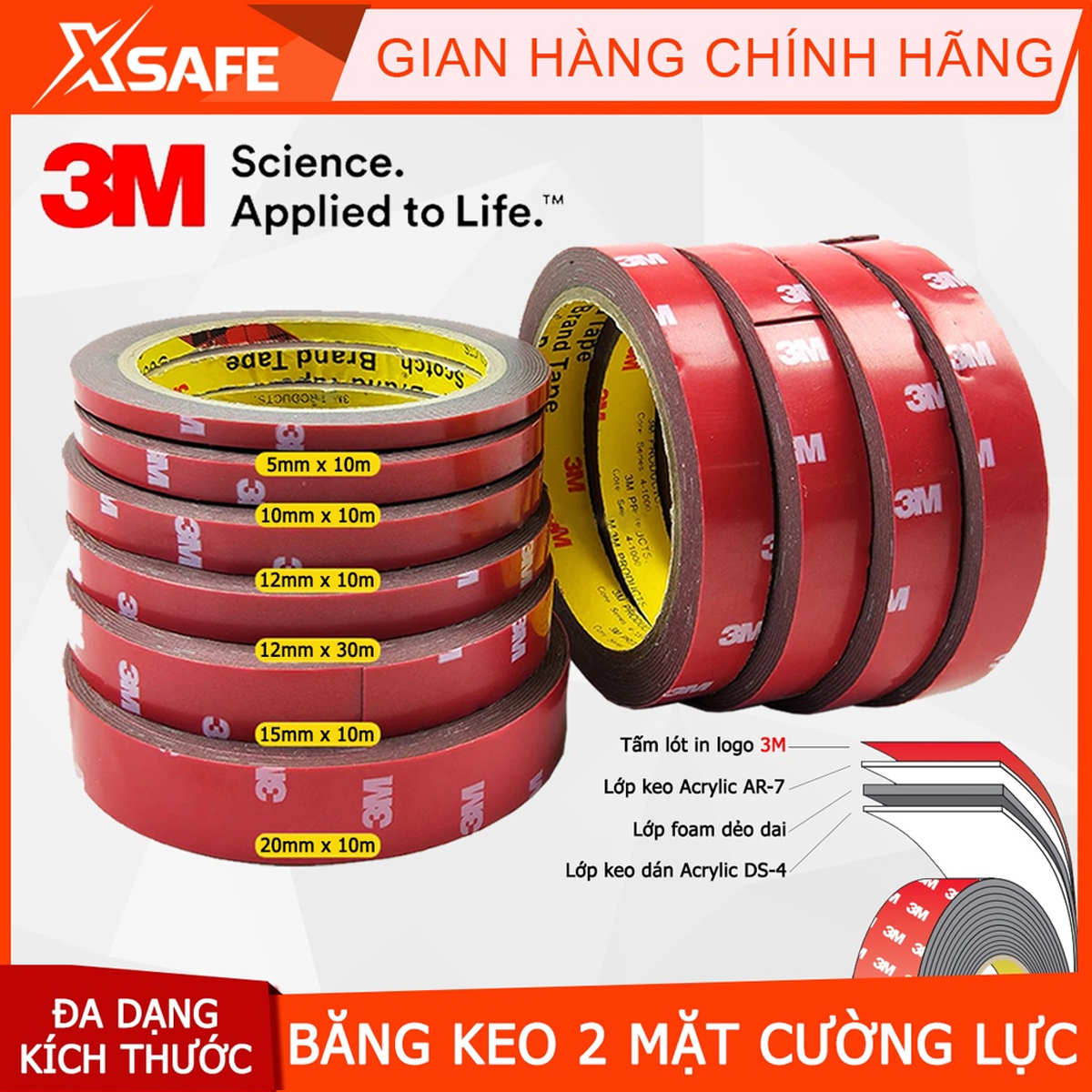 3M 4229p tempered double sided tape 3m high adhesive tape waterproof heat resistant adhesive tape more original 3m xsafe
