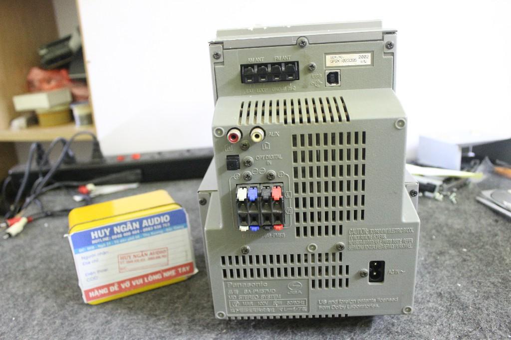 BỘ DÀN PANASONIC PM57 ĐEN PIANO ĐIỆN 100V